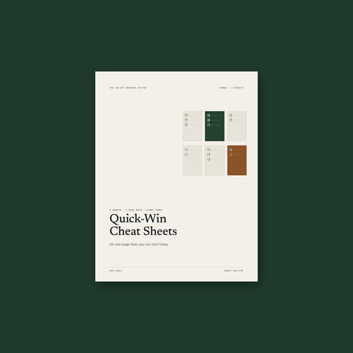 Quick-Win Cheat Sheets cover